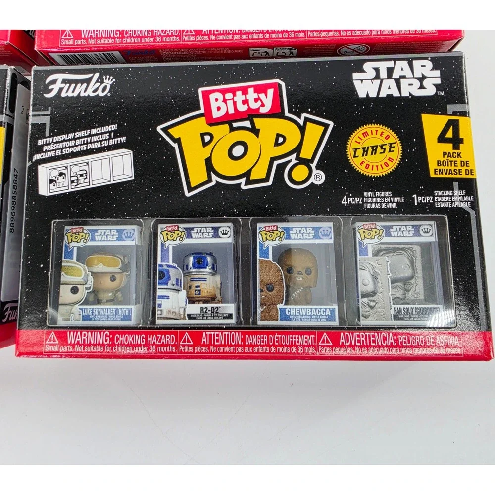 Funko Bitty Pop Star Wars 4-Pack Lot 16 Figures Darth Vader Leia Boba Fett Chase